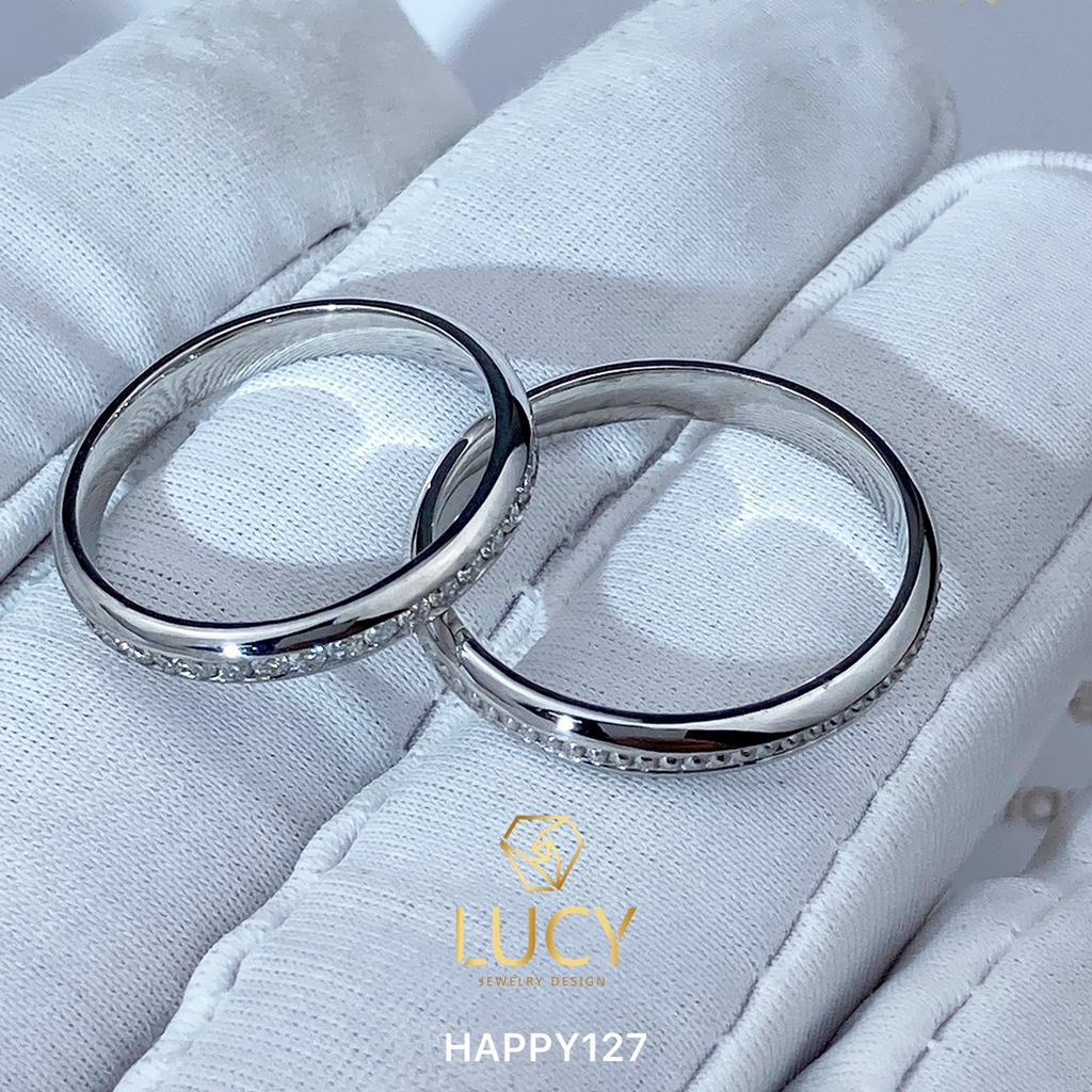 HAPPY127 Nhẫn cưới thiết kế, nhẫn cưới cao cấp, nhẫn cưới  kim cương - Lucy Jewelry