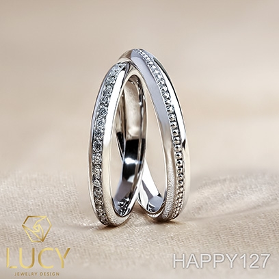 HAPPY127 Nhẫn cưới thiết kế, nhẫn cưới cao cấp, nhẫn cưới  kim cương - Lucy Jewelry