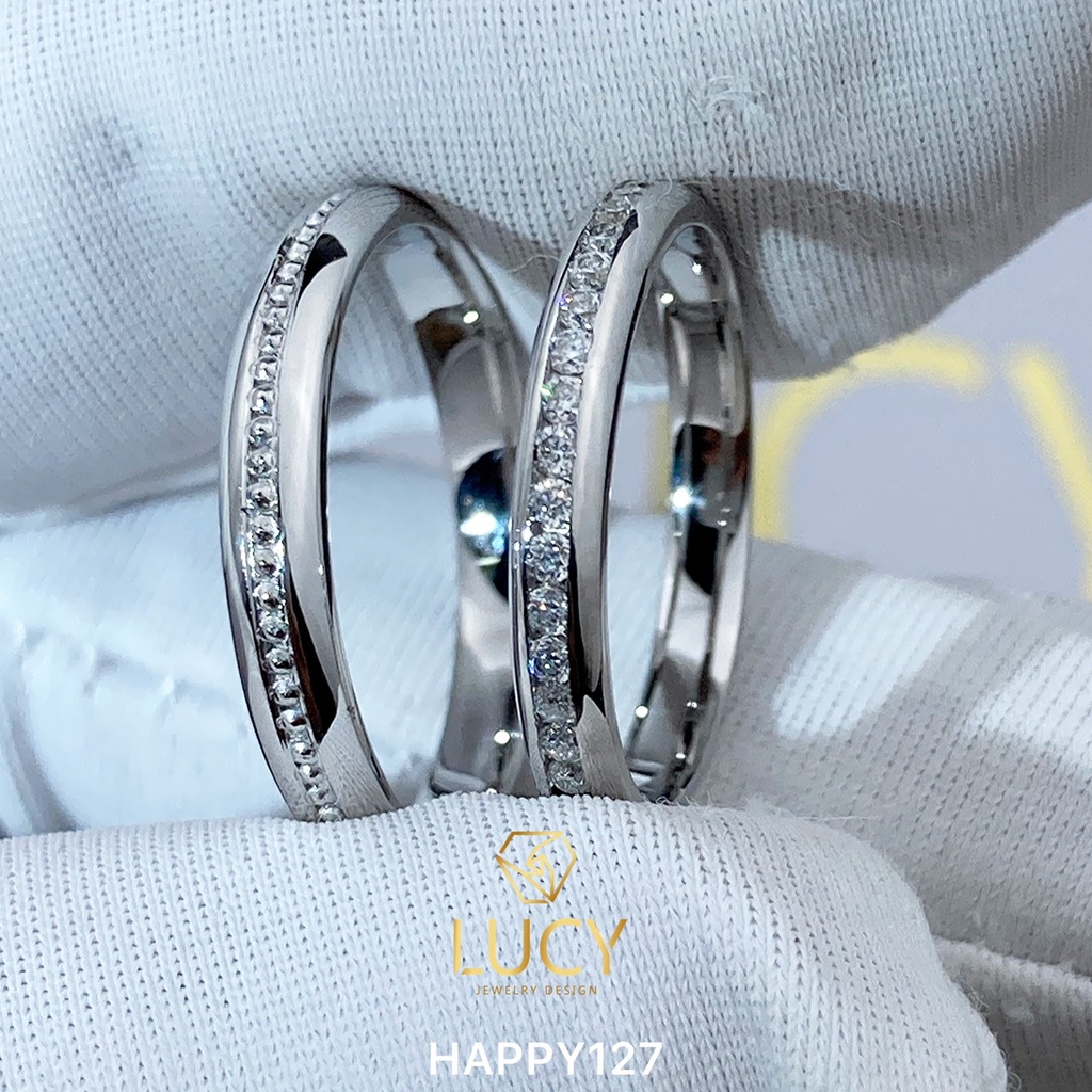 HAPPY127 Nhẫn cưới thiết kế, nhẫn cưới cao cấp, nhẫn cưới  kim cương - Lucy Jewelry