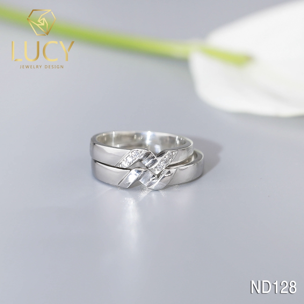 Nhẫn đôi nhẫn cặp bạc Lucy - ND128