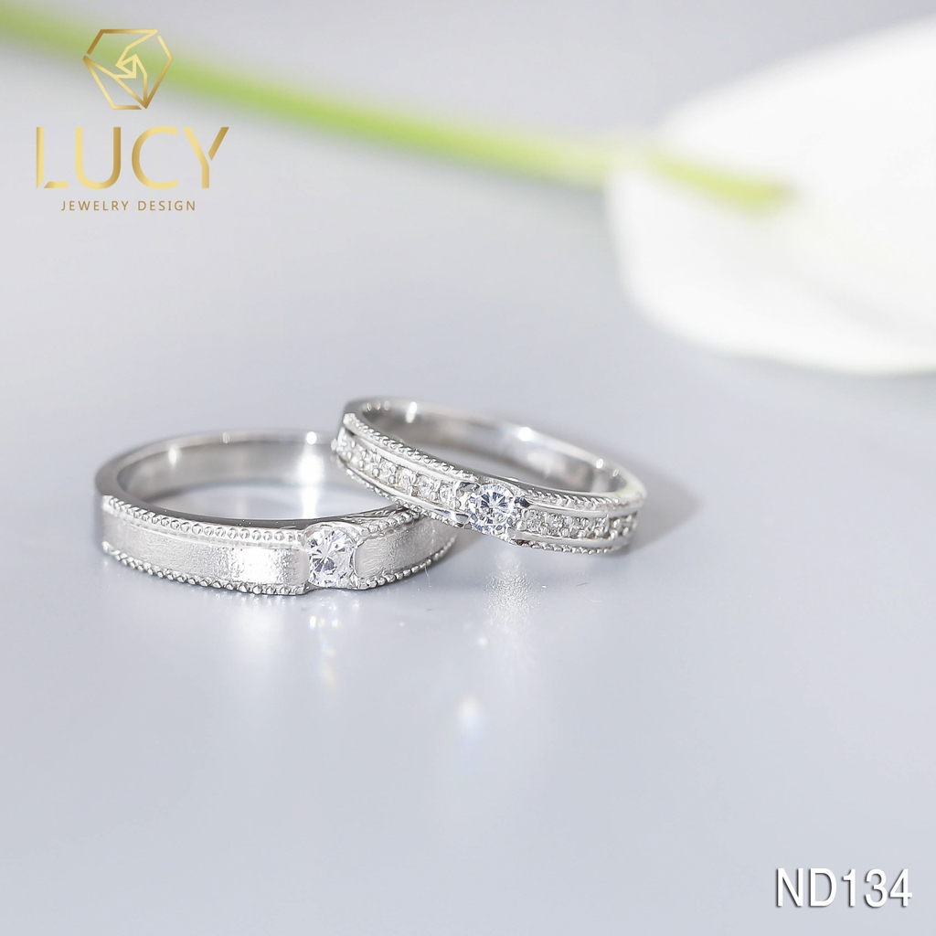 Nhẫn đôi nhẫn cặp bạc Lucy - ND134