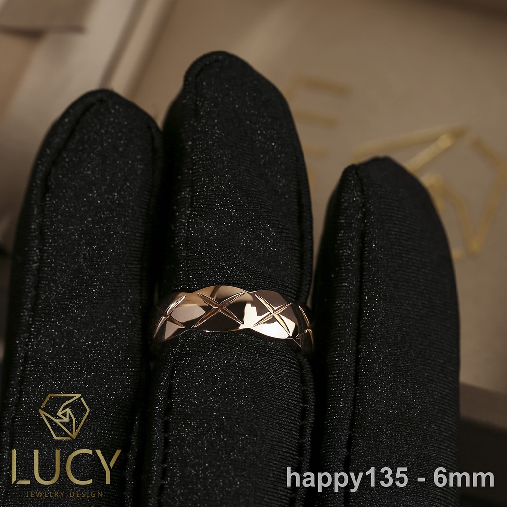 HAPPY135-6mm Nhẫn Unisex cho cả Nam và Nữ bản 6mm - Lucy Jewelry