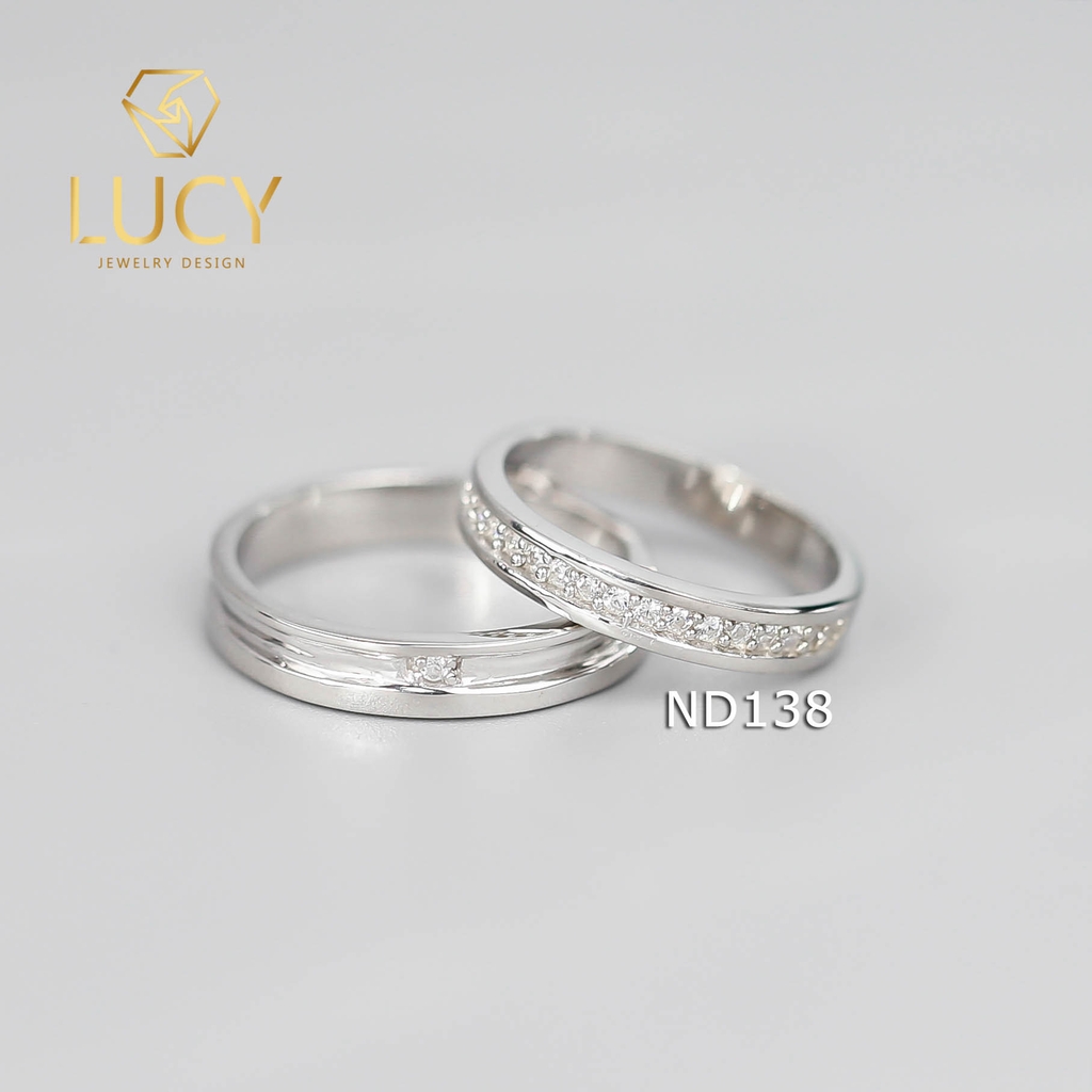 Nhẫn đôi nhẫn cặp bạc Lucy - ND138