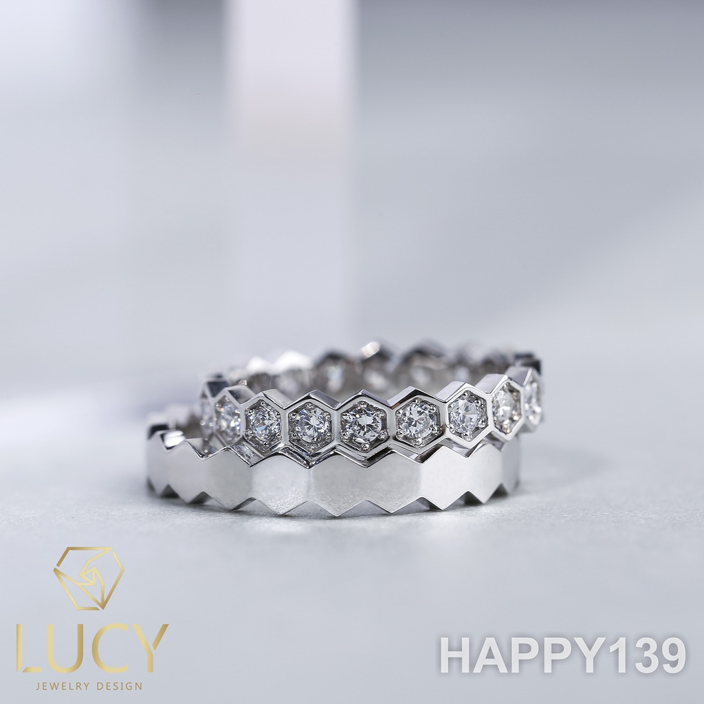 HAPPY139 Nhẫn cưới thiết kế, Nhẫn cưới cao cấp, Nhẫn cưới kim cương - Lucy Jewelry