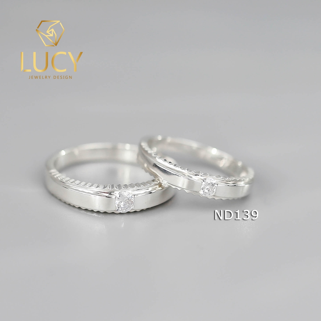 Nhẫn đôi nhẫn cặp bạc Lucy - ND139