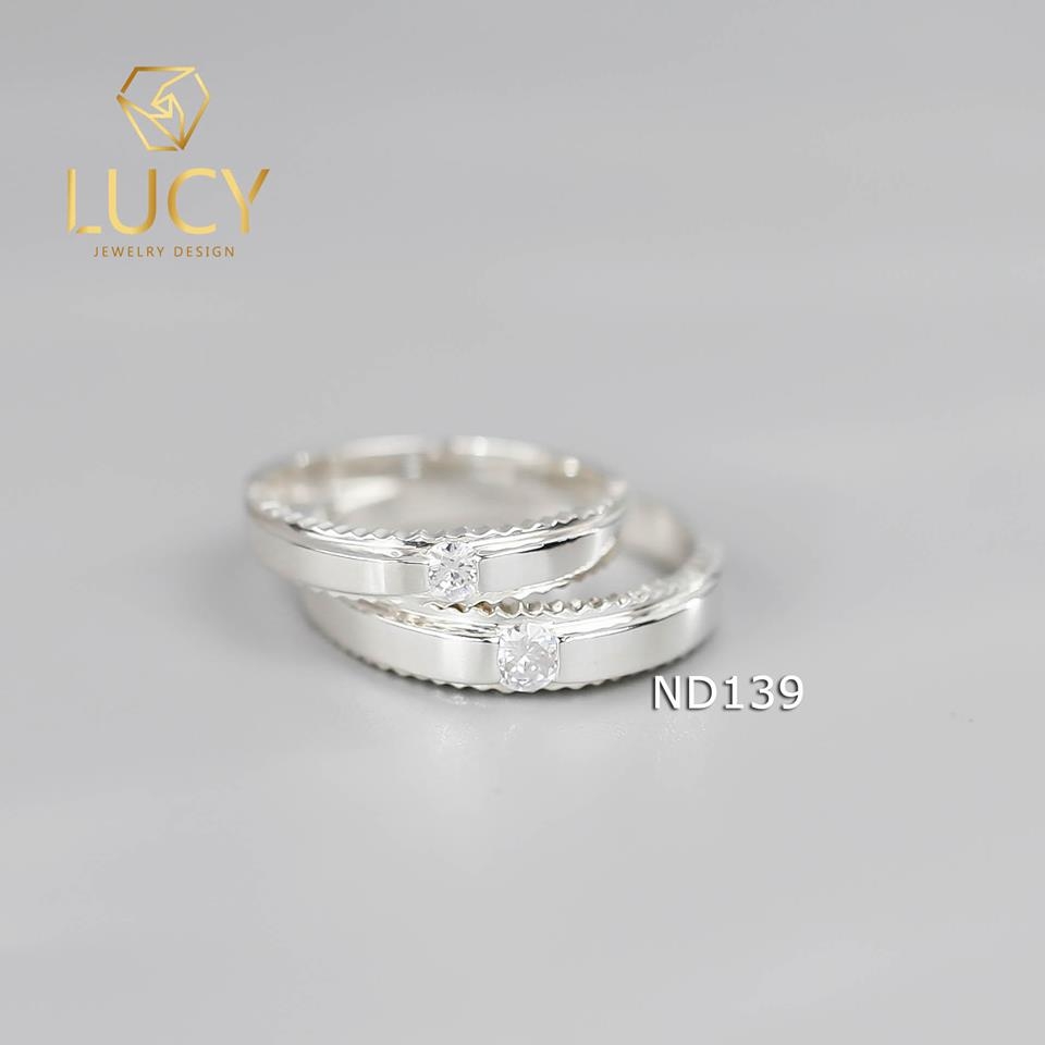 Nhẫn đôi nhẫn cặp bạc Lucy - ND139