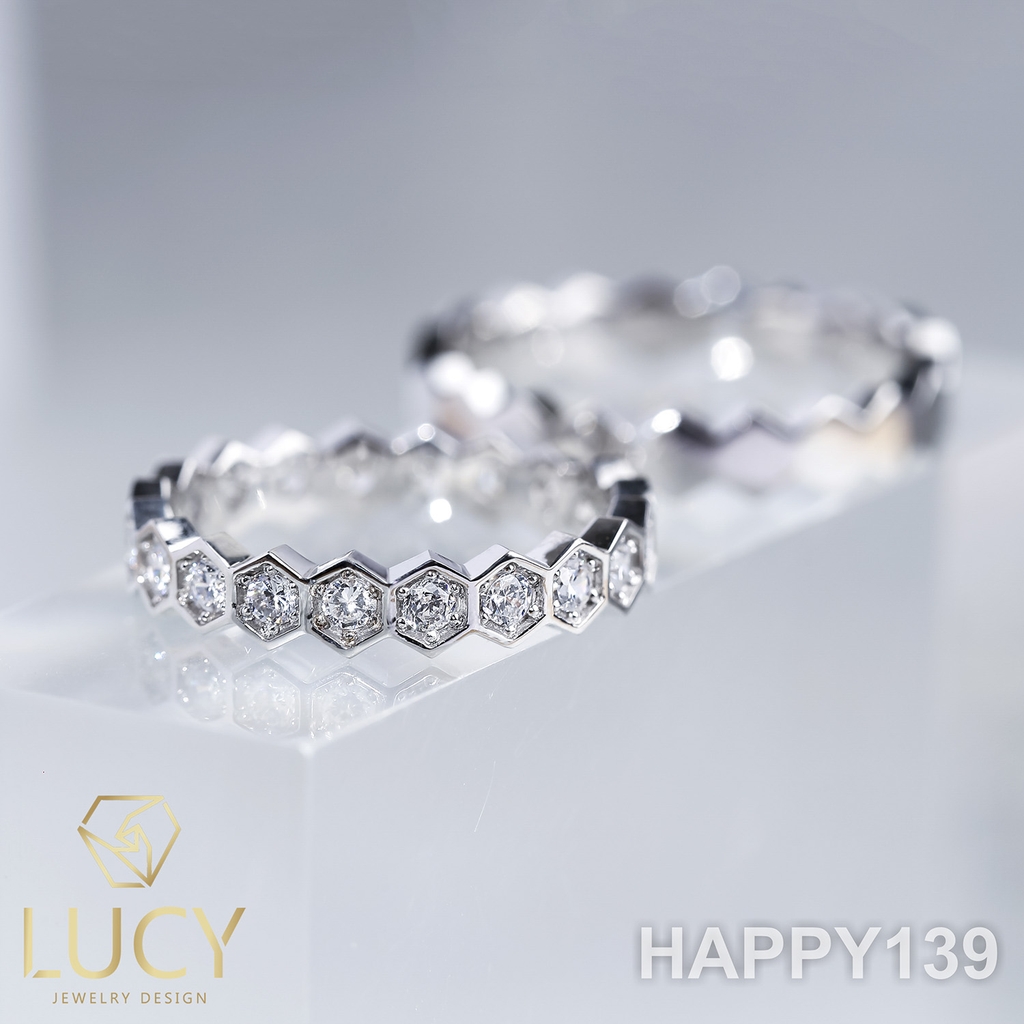 HAPPY139 Nhẫn cưới thiết kế, Nhẫn cưới cao cấp, Nhẫn cưới kim cương - Lucy Jewelry