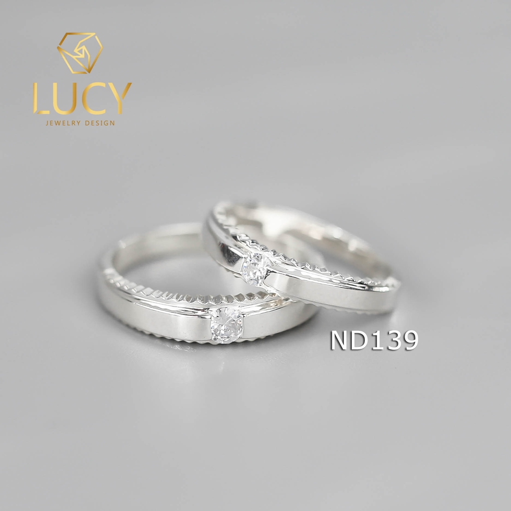 Nhẫn đôi nhẫn cặp bạc Lucy - ND139