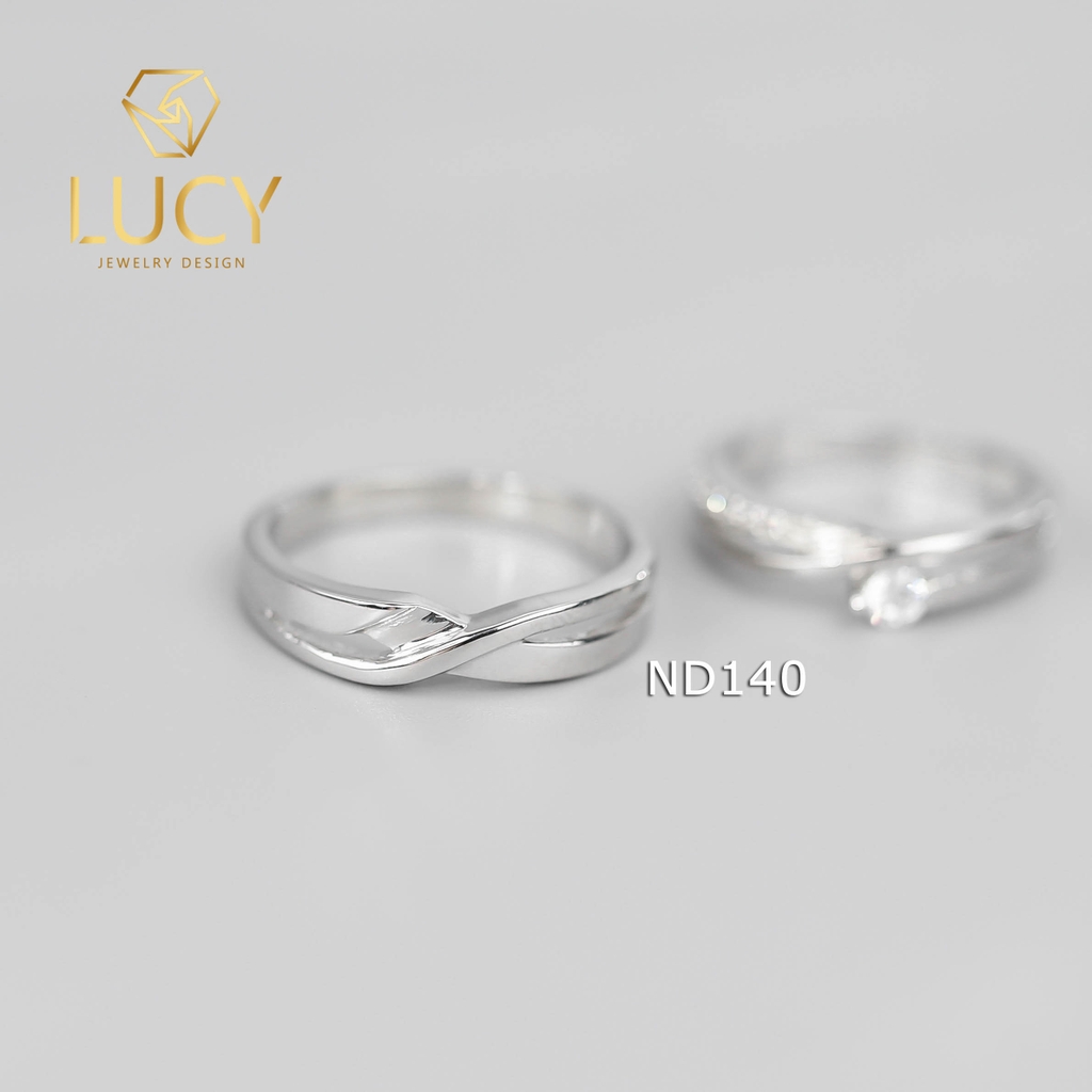 Nhẫn đôi nhẫn cặp bạc Lucy - ND140