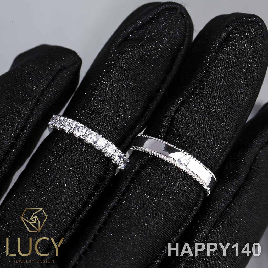 HAPPY140 Nhẫn cưới thiết kế, Nhẫn cưới cao cấp, Nhẫn cưới kim cương - Lucy Jewelry