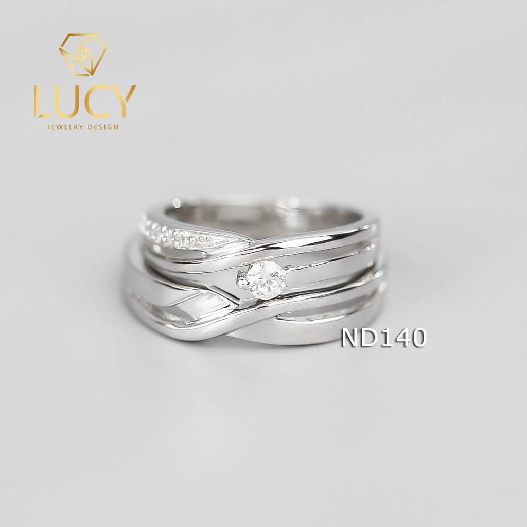 Nhẫn đôi nhẫn cặp bạc Lucy - ND140