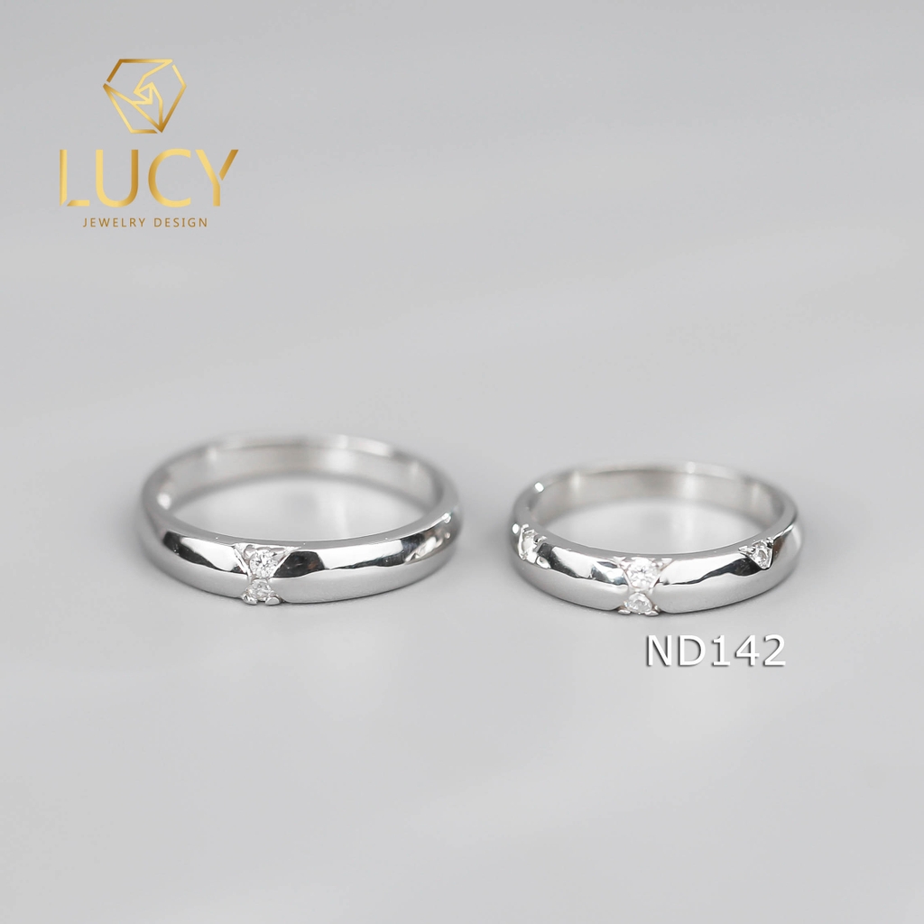 Nhẫn đôi nhẫn cặp bạc Lucy - ND142