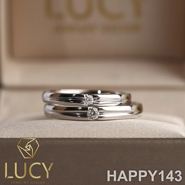 HAPPY143 Nhẫn cưới thiết kế, Nhẫn cưới đẹp, Nhẫn cưới kim cương - Lucy Jewelry