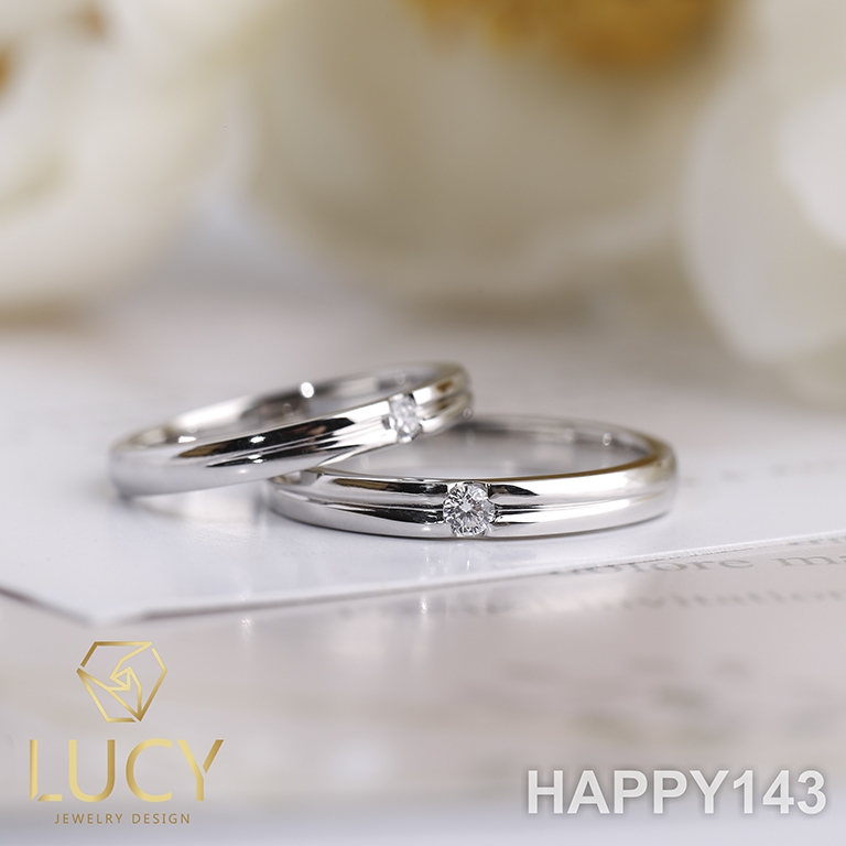 HAPPY143 Nhẫn cưới thiết kế, Nhẫn cưới đẹp, Nhẫn cưới kim cương - Lucy Jewelry