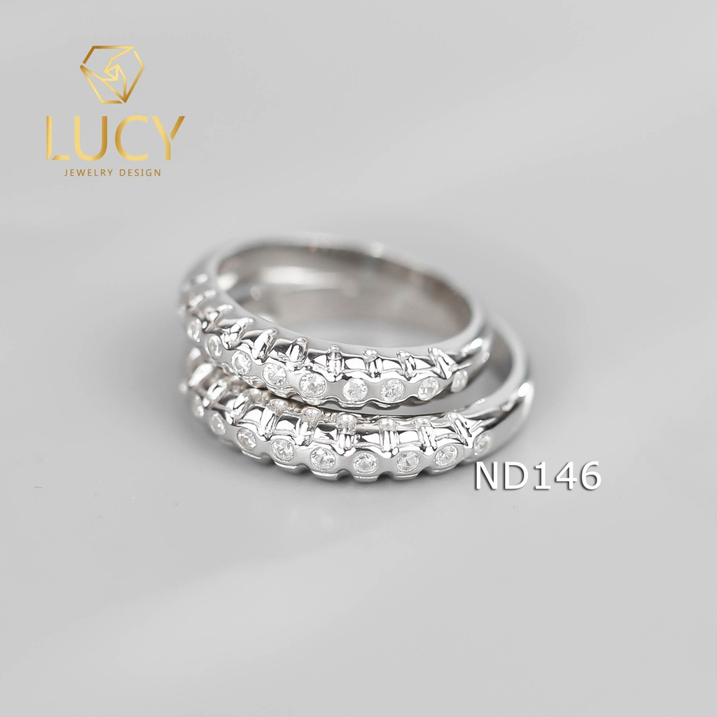 Nhẫn đôi nhẫn cặp bạc Lucy - ND146