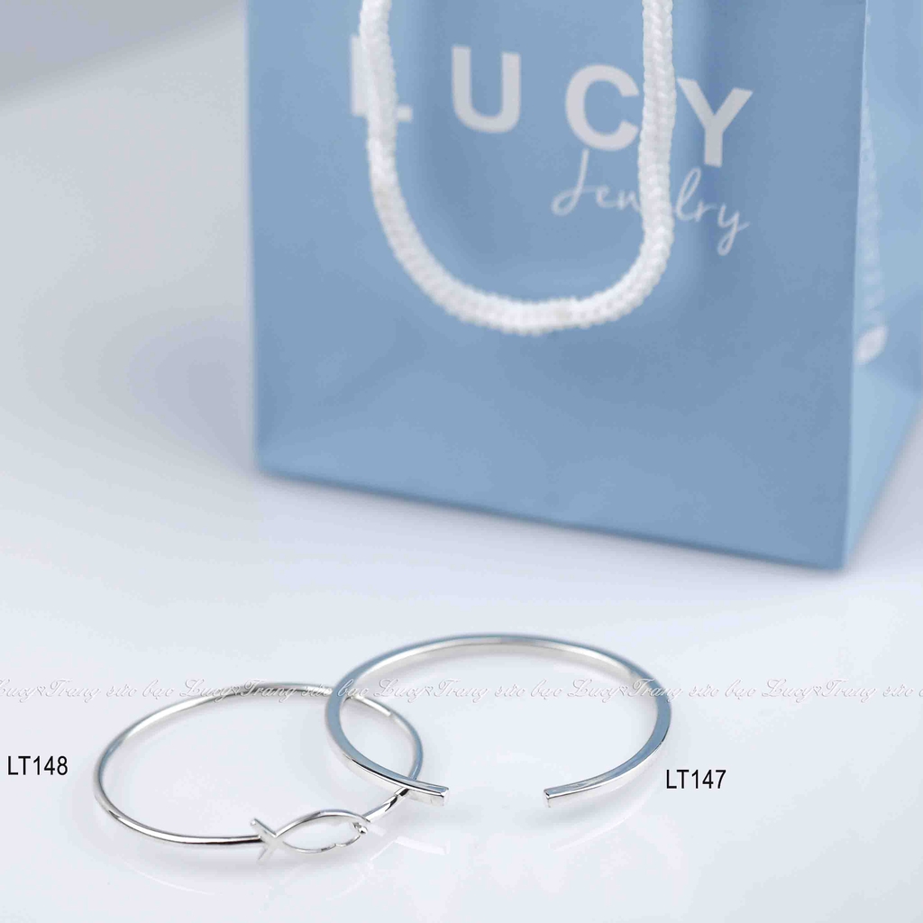 Lắc tay cuff thân vuông bản 3mm bạc lucy - LT147