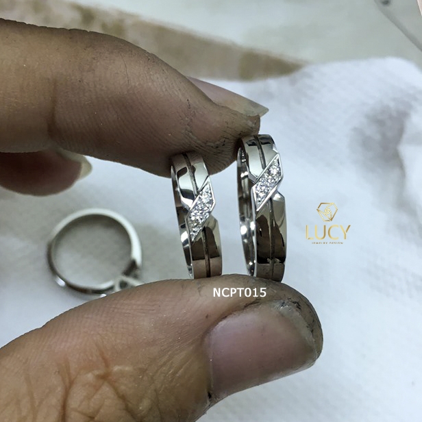 NCPT015 Nhẫn cưới bạch kim cao cấp Platinum 90% PT900 - Lucy Jewelry