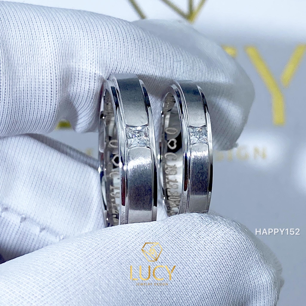 HAPPY152 - Nhẫn cưới thiết kế, nhẫn cưới cao cấp- Lucy Jewelry