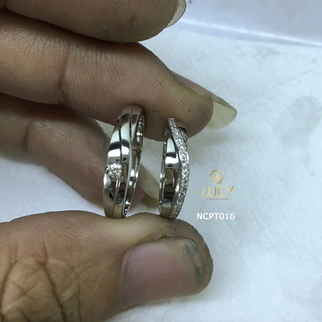 NCPT016 Nhẫn cưới bạch kim cao cấp Platinum 90% PT900 - Lucy Jewelry