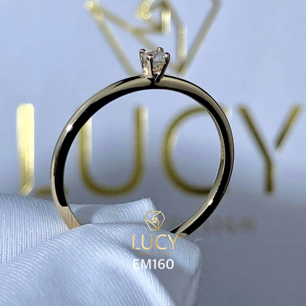 EM160 - Nhẫn cầu hôn, round cut, 2.3mm - Lucy Jewelry