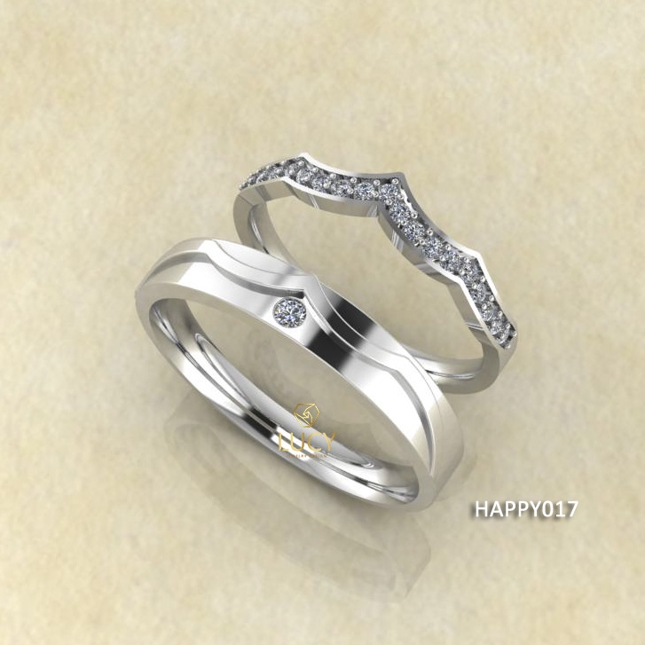 HAPPY017 Nhẫn cưới thiết kế - Lucy Jewelry