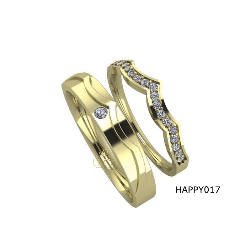 HAPPY017 Nhẫn cưới thiết kế - Lucy Jewelry