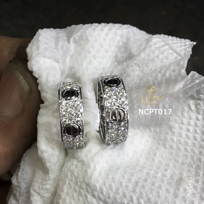 NCPT017 Nhẫn cưới bạch kim cao cấp Platinum 90% PT900 - Lucy Jewelry