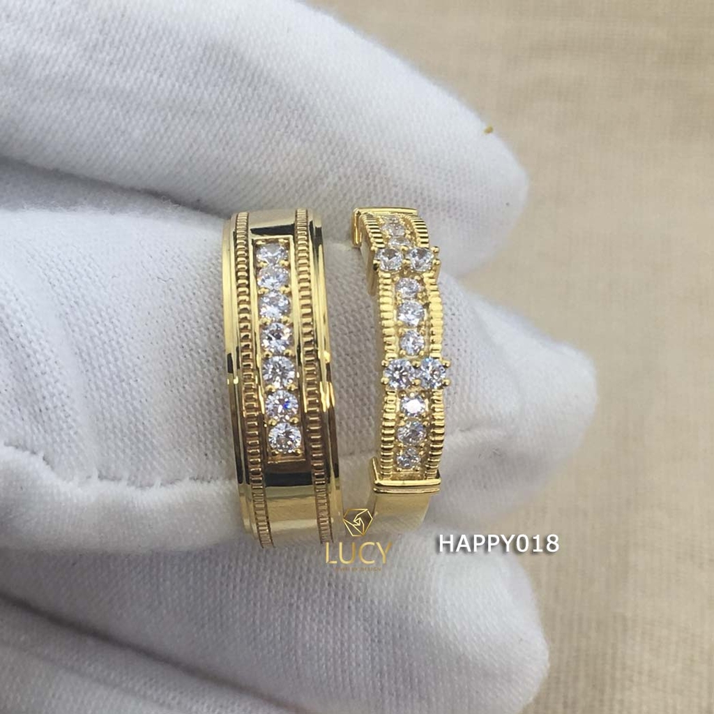 HAPPY018 Nhẫn cưới thiết kế - Lucy Jewelry