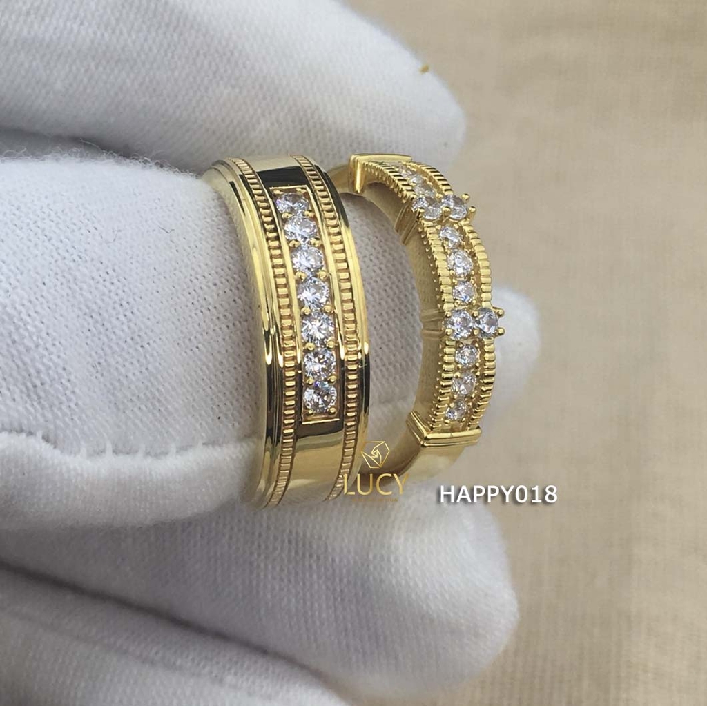 HAPPY018 Nhẫn cưới thiết kế - Lucy Jewelry