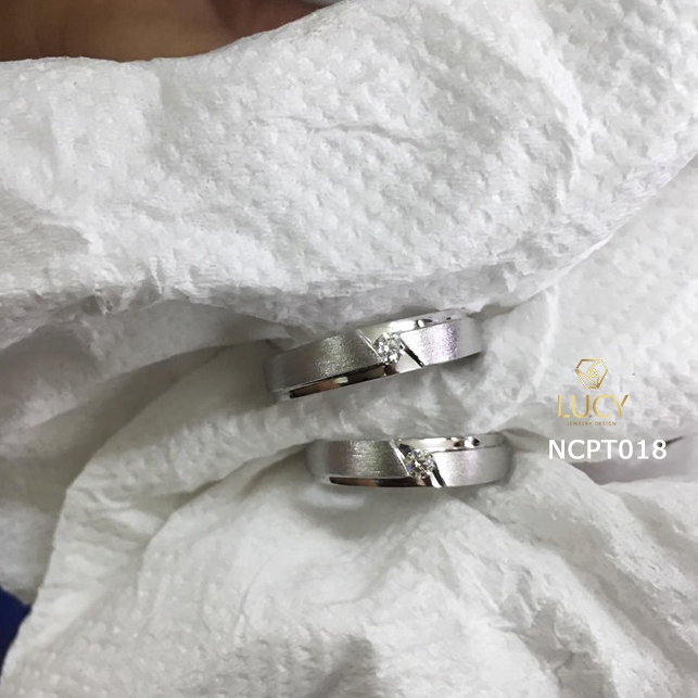 NCPT018 Nhẫn cưới bạch kim cao cấp Platinum 90% PT900 - Lucy Jewelry