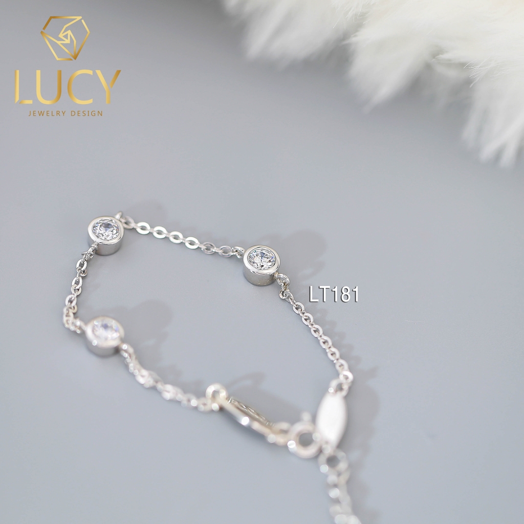 Lắc tay 3 viên đá BẠC LUCY - LT181