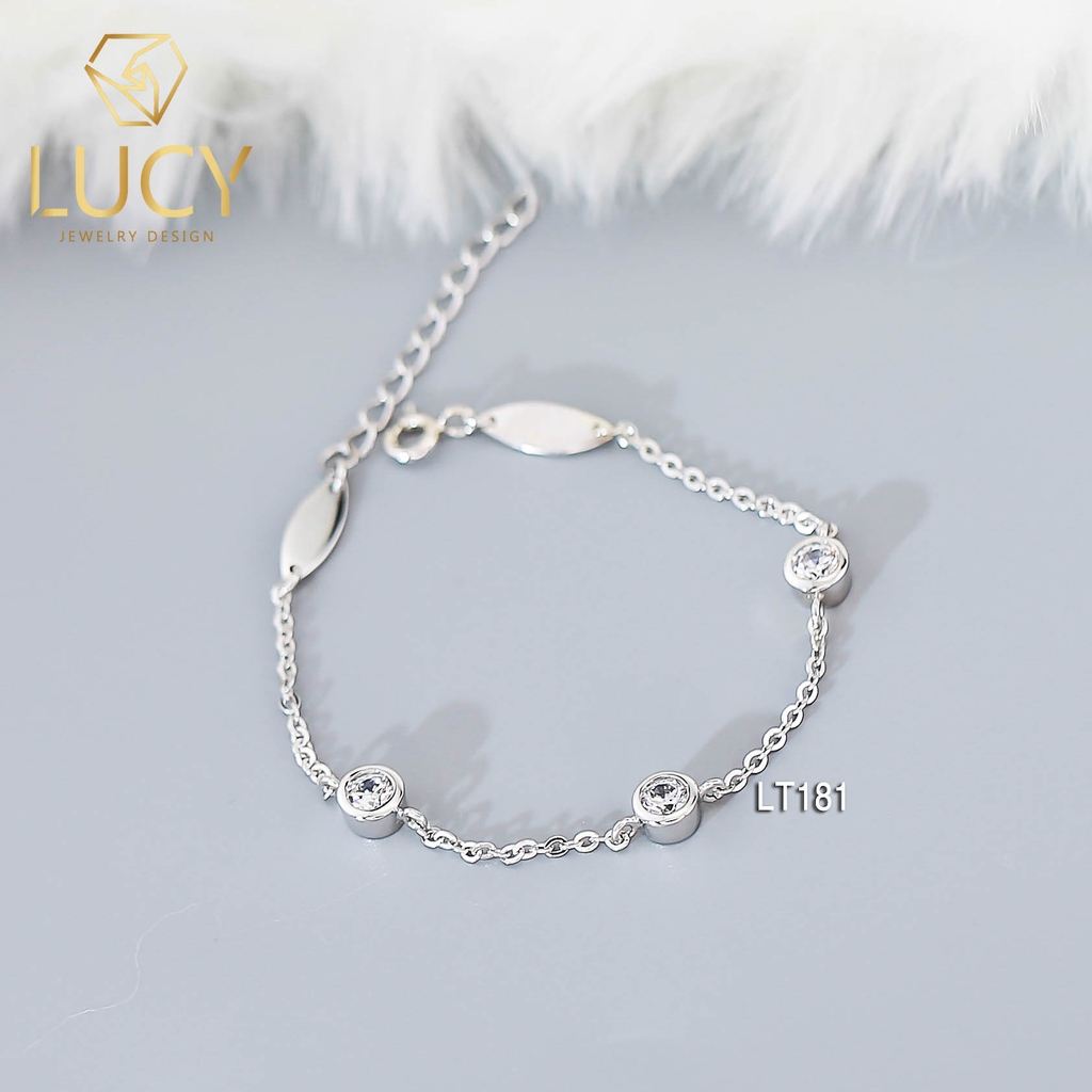 Lắc tay 3 viên đá BẠC LUCY - LT181