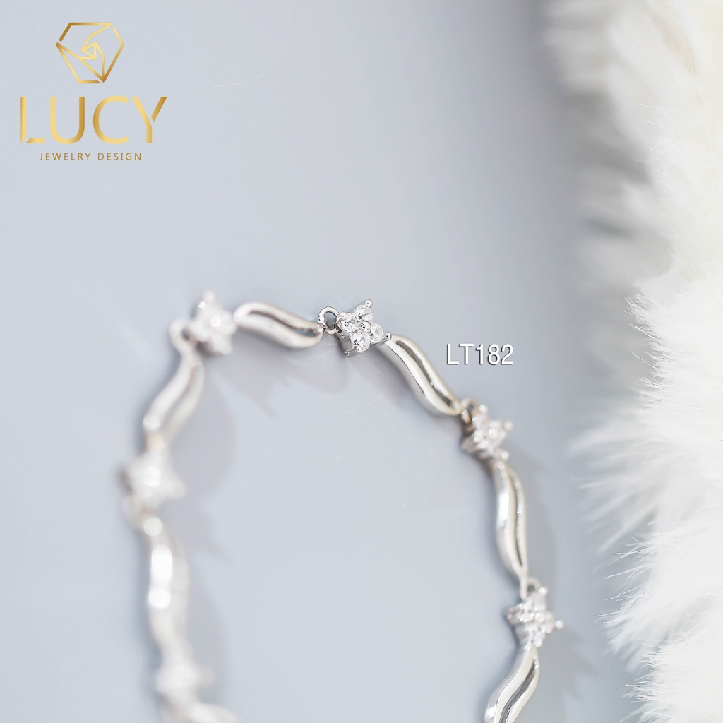 Lắc tay dải hoa lá BẠC LUCY - LT182