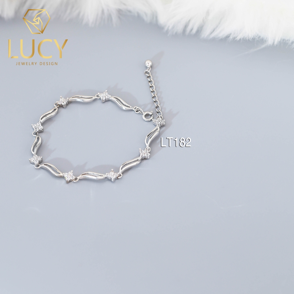 Lắc tay dải hoa lá BẠC LUCY - LT182