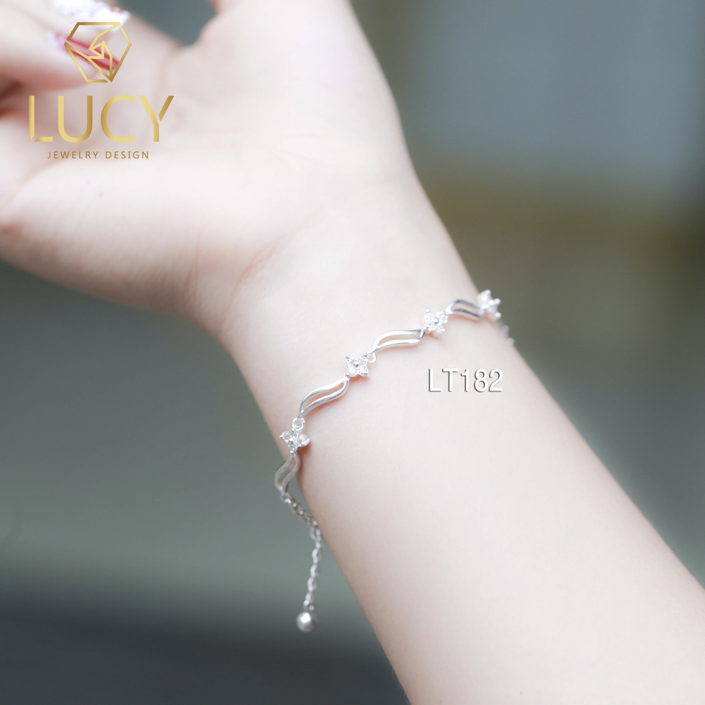 Lắc tay dải hoa lá BẠC LUCY - LT182