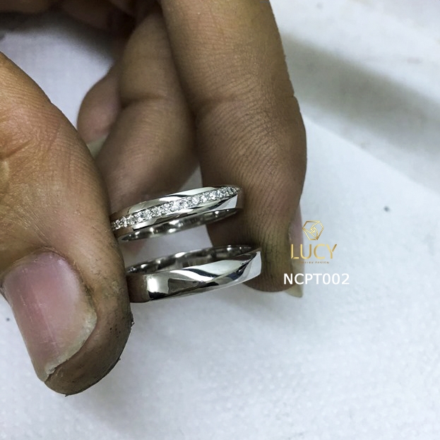 NCPT002 Nhẫn cưới bạch kim cao cấp Platinum 90% PT900 - Lucy Jewelry