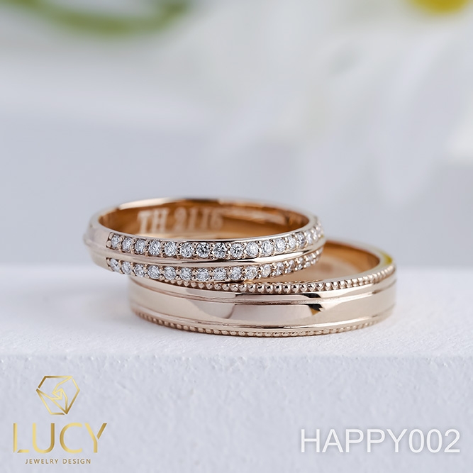 HAPPY002 Nhẫn cưới thiết kế - Lucy Jewelry