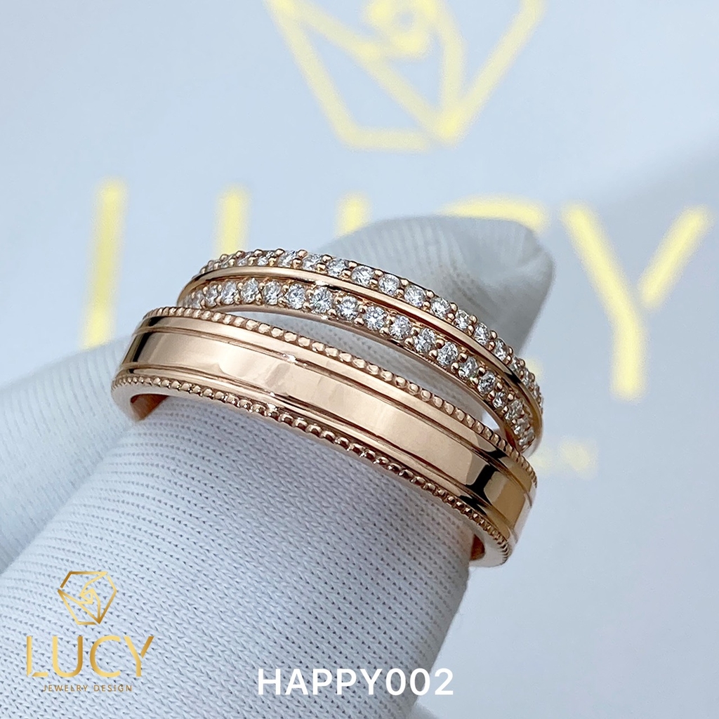 HAPPY002 Nhẫn cưới thiết kế - Lucy Jewelry