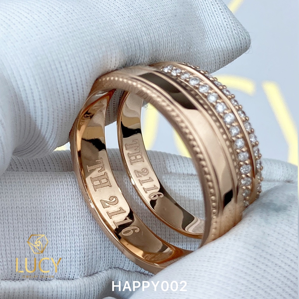 HAPPY002 Nhẫn cưới thiết kế - Lucy Jewelry