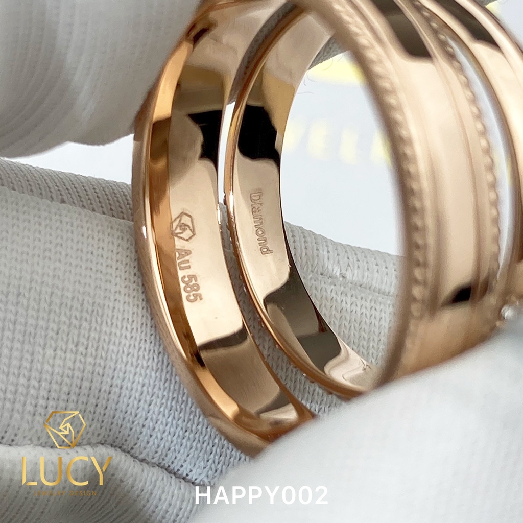 HAPPY002 Nhẫn cưới thiết kế - Lucy Jewelry