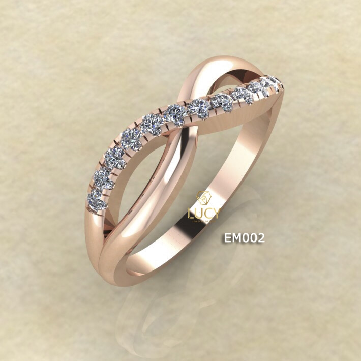 EM002 Nhẫn nữ, nhẫn vàng, nhẫn vô cực, nhẫn thiết kế - Lucy Jewelry