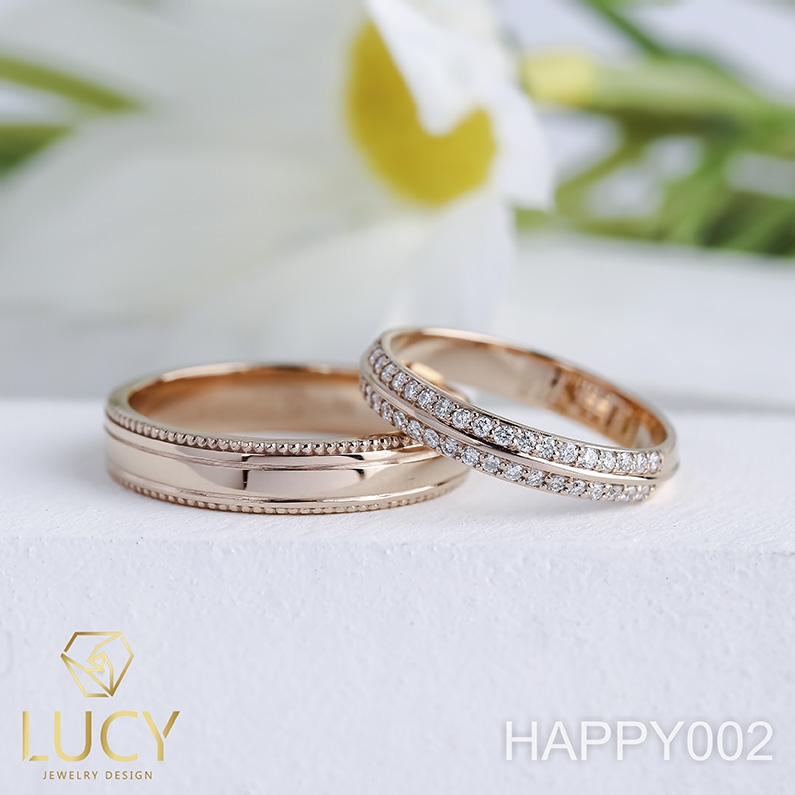 HAPPY002 Nhẫn cưới thiết kế - Lucy Jewelry