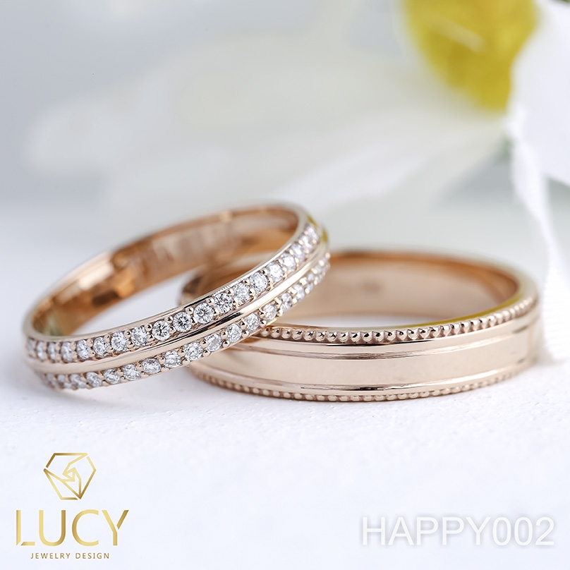 HAPPY002 Nhẫn cưới thiết kế - Lucy Jewelry