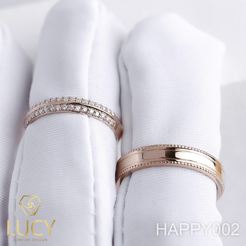 HAPPY002 Nhẫn cưới thiết kế - Lucy Jewelry