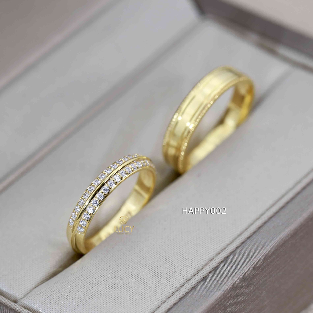 HAPPY002 Nhẫn cưới thiết kế - Lucy Jewelry