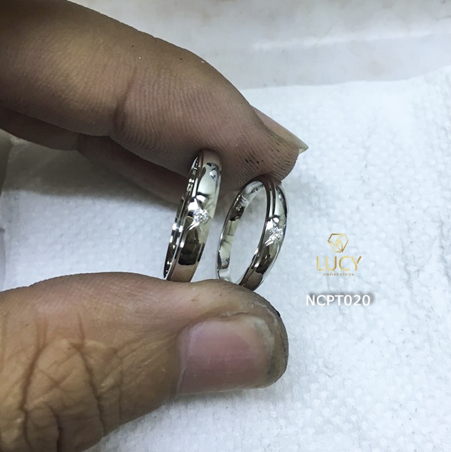 NCPT020 Nhẫn cưới bạch kim cao cấp Platinum 90% PT900 - Lucy Jewelry