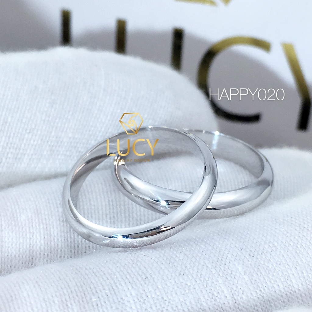 HAPPY020 Nhẫn cưới thiết kế đơn giản - Lucy Jewelry