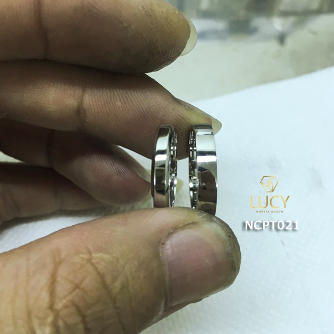 NCPT021 Nhẫn cưới bạch kim cao cấp Platinum 90% PT900 - Lucy Jewelry