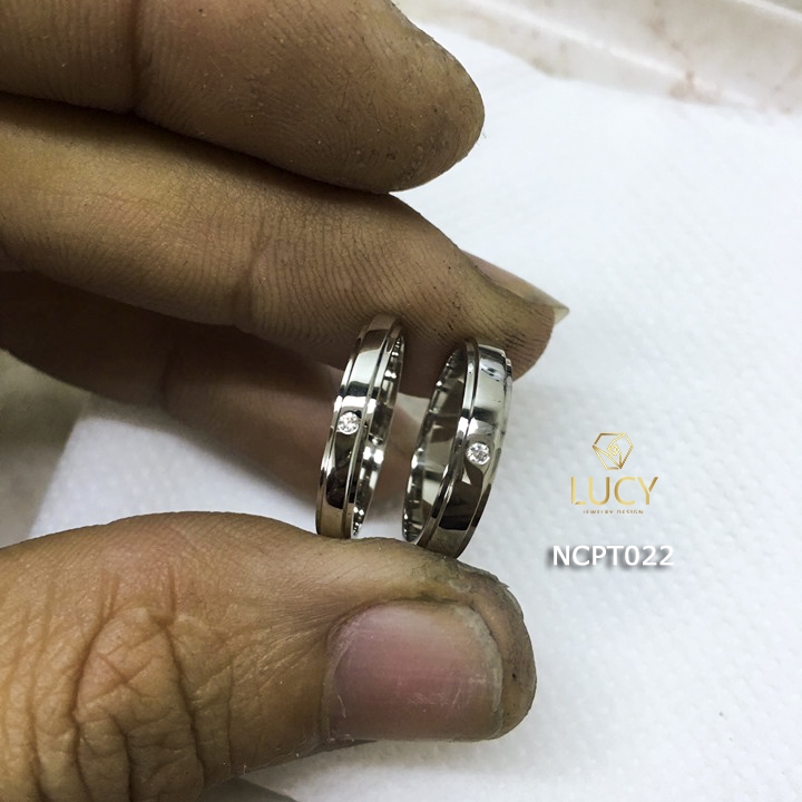 NCPT022 Nhẫn cưới bạch kim cao cấp Platinum 90% PT900 - Lucy Jewelry