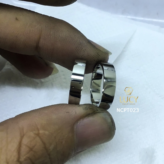 NCPT023 Nhẫn cưới bạch kim cao cấp Platinum 90% PT900 - Lucy Jewelry